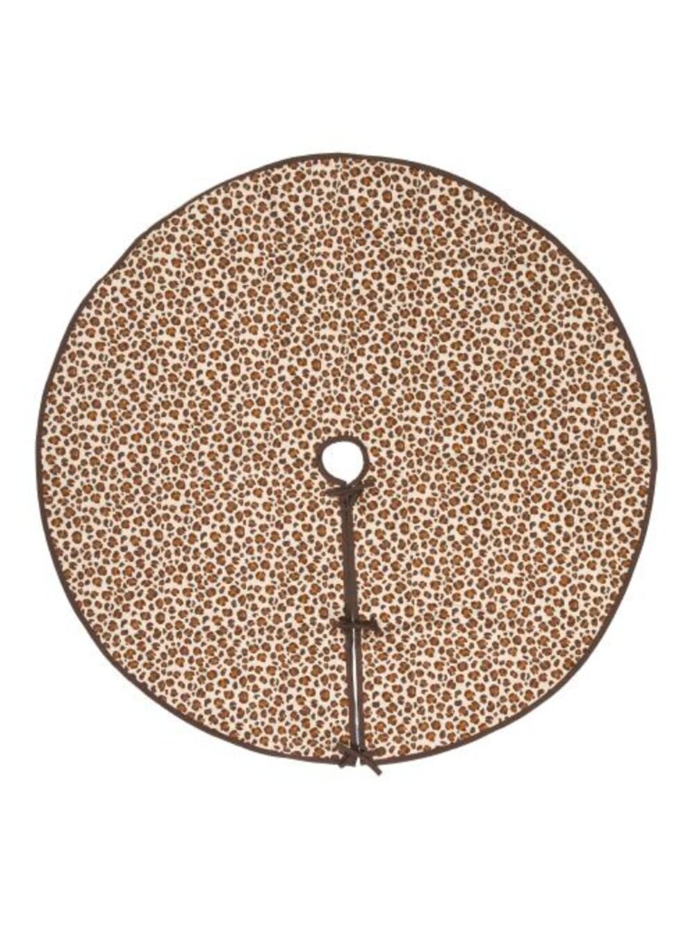 Lady Leopard quilted design Tree Skirt, 60" diameter, NEW